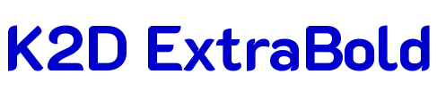 K2D ExtraBold 字体
